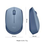 Logitech M171 Wireless Mouse – 2.4GHz USB Mini Receiver, 12-Month Battery, Optical Tracking, Blue-Gray - Image 3