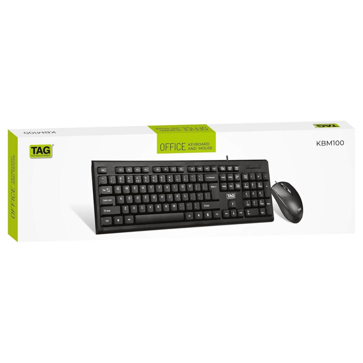 TAG Gamerz KBM100 USB Wired Keyboard and Mouse Combo for PC, Laptop & Mac – Silent Keys, Optical Mouse, Plug & Play - Image 2