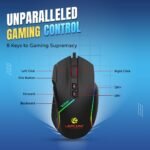 LAPCARE Champ LGM-108 RGB Gaming Mouse 7200 DPI Wired 8 Buttons Black - Image 4