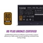 Cooler Master MWE 550 Bronze V2 Power Supply - Non-Modular, 80 Plus Bronze Certified - Image 3