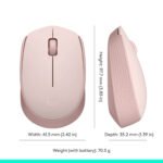 Logitech M171 Wireless Mouse – 2.4GHz USB Mini Receiver, 12-Month Battery, Optical Tracking, Pink - Image 3
