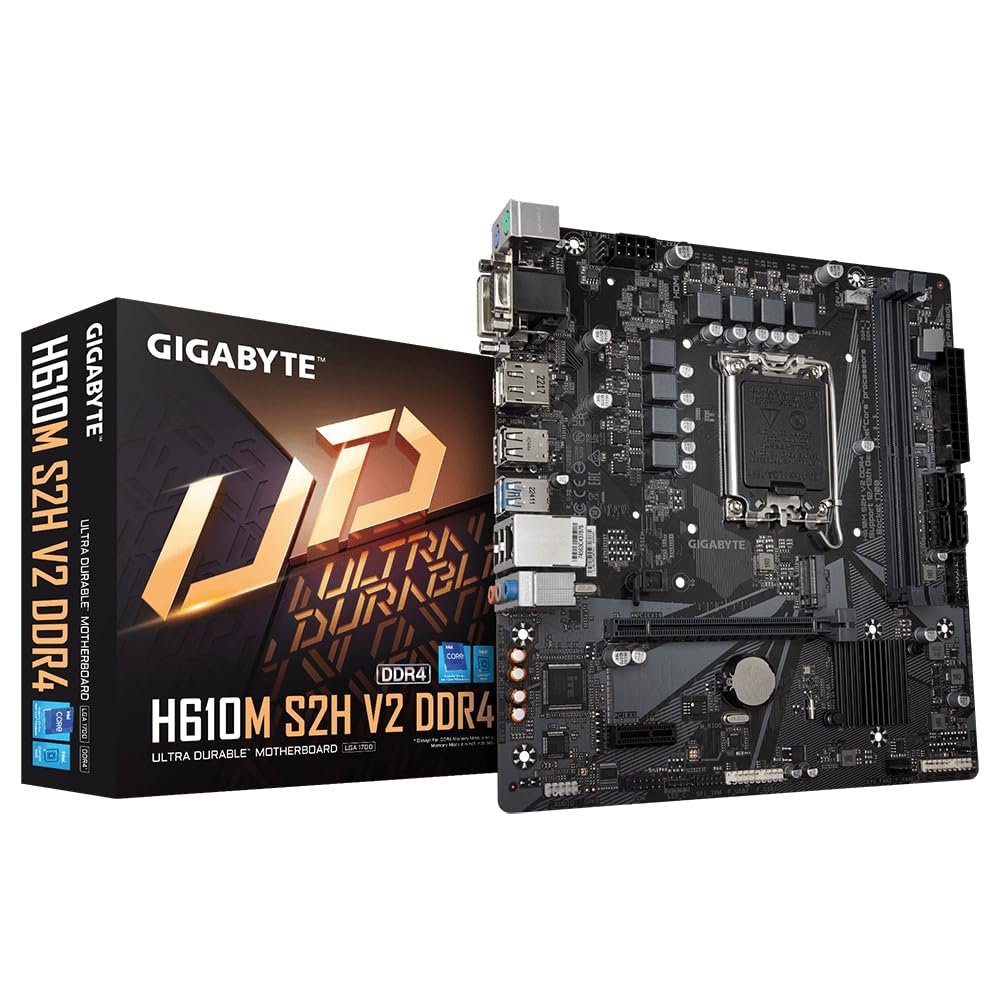 61yDq8Cg3bL._SL1000_.jpg Gigabyte H610M K DDR4 Motherboard (Supports 12th Gen Processor) - Image 1
