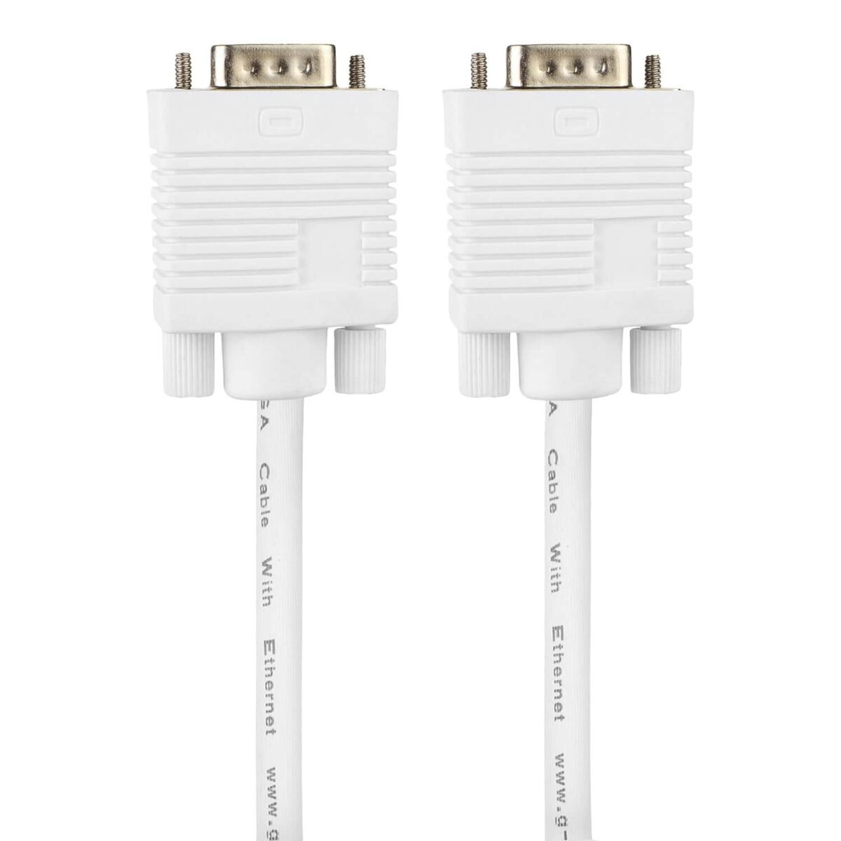 VGA Cable 1.5M Male to Male 15 Pin - Supports 1080P, For PC/Monitor/Projector (White) - Image 4