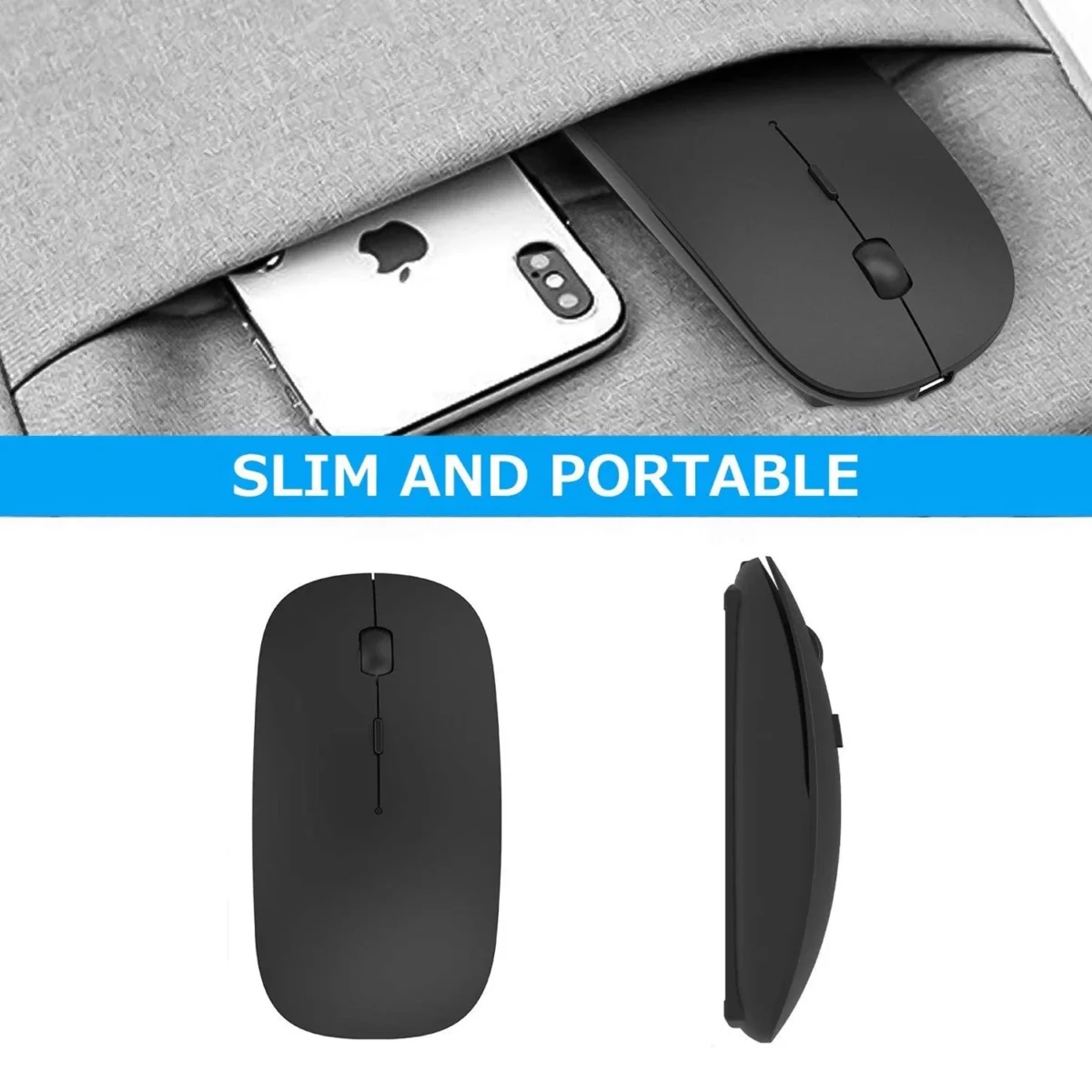 Cute Slim Wireless 2.4 GHz Optical Mouse Wireless Mouse for Laptop/PC/MAC/iPad Pro/Computer - Image 7