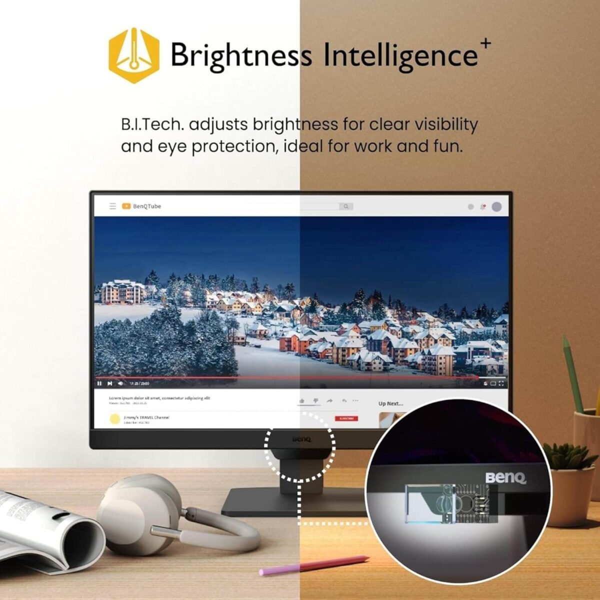 BenQ GW2490 24" FHD IPS Monitor - 100Hz, 99% sRGB, Eye-Care, Dual HDMI, VESA Mount - Image 10