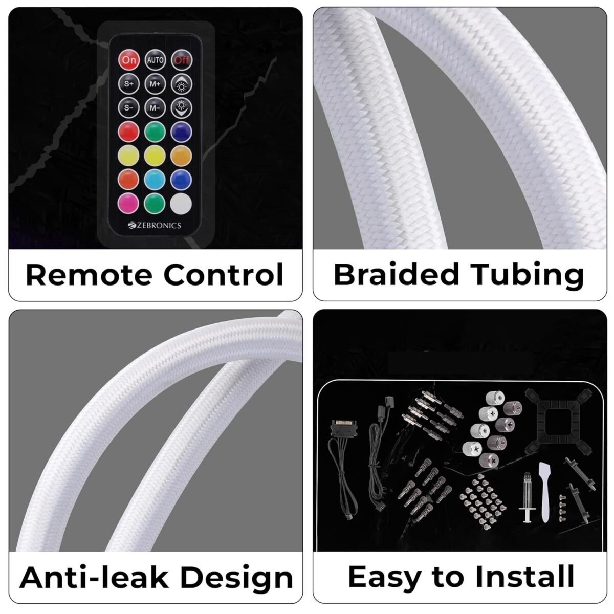 Zebronics AIO240AW 240mm AIO Liquid Cooler - ARGB Sync, LGA1700/AM5 Support, White - Image 7