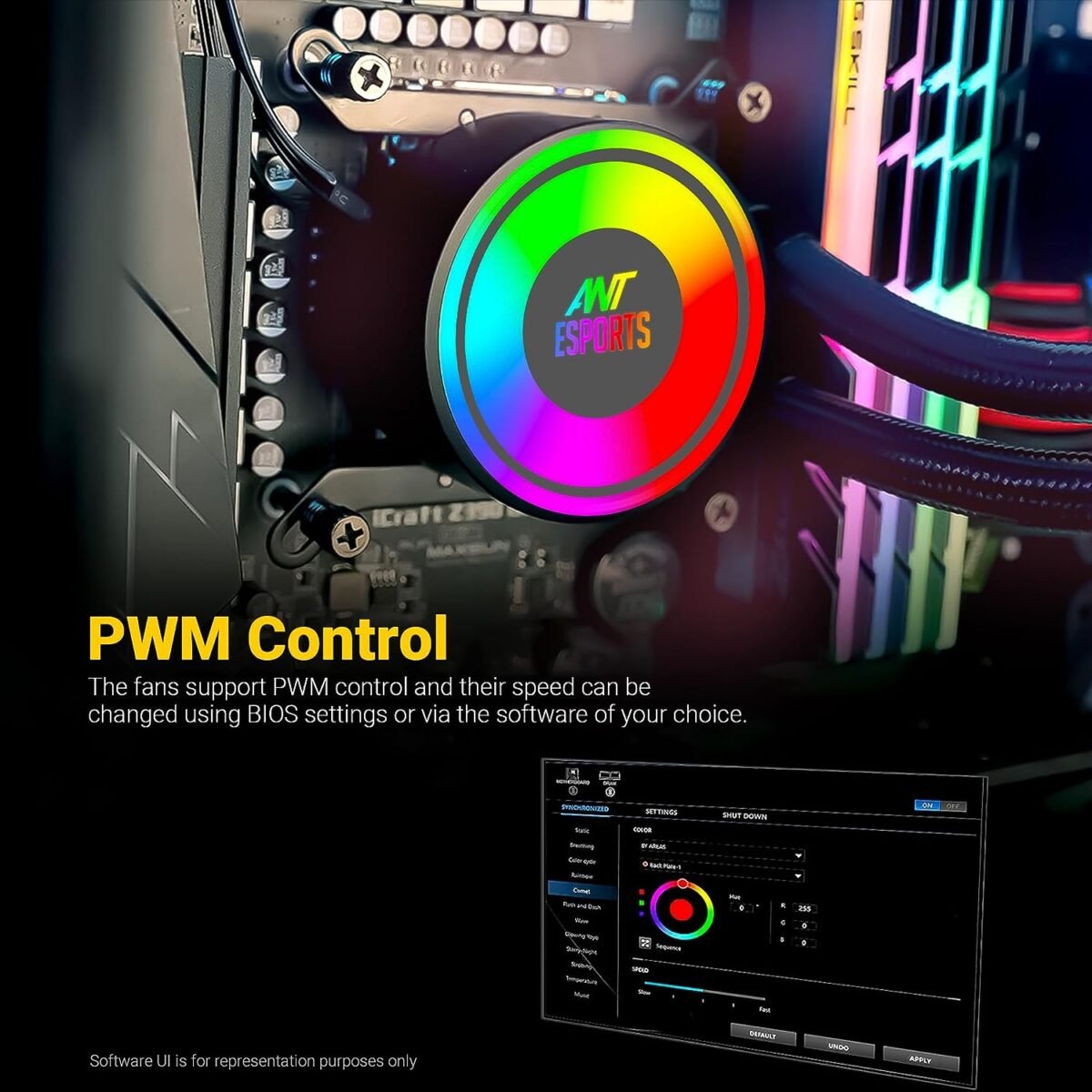 Ant Esports ICE-360 360mm RGB AIO CPU Liquid Cooler - Intel & AMD Support - Image 10