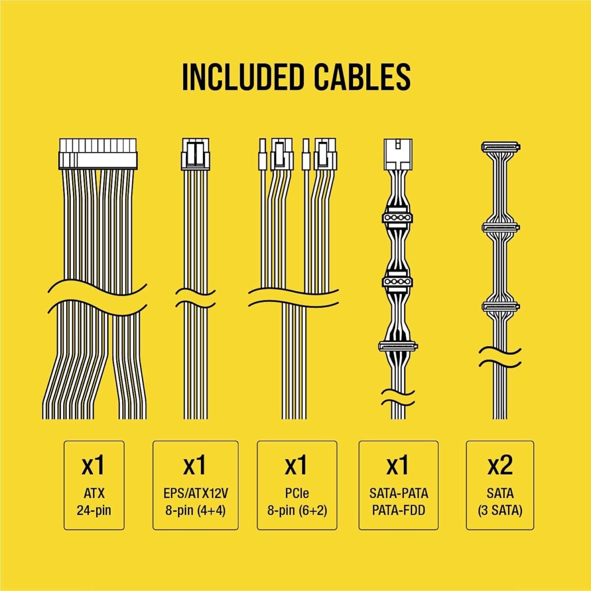 Corsair CV650 650W 80 Plus Bronze Non-Modular Power Supply - Black - Image 5