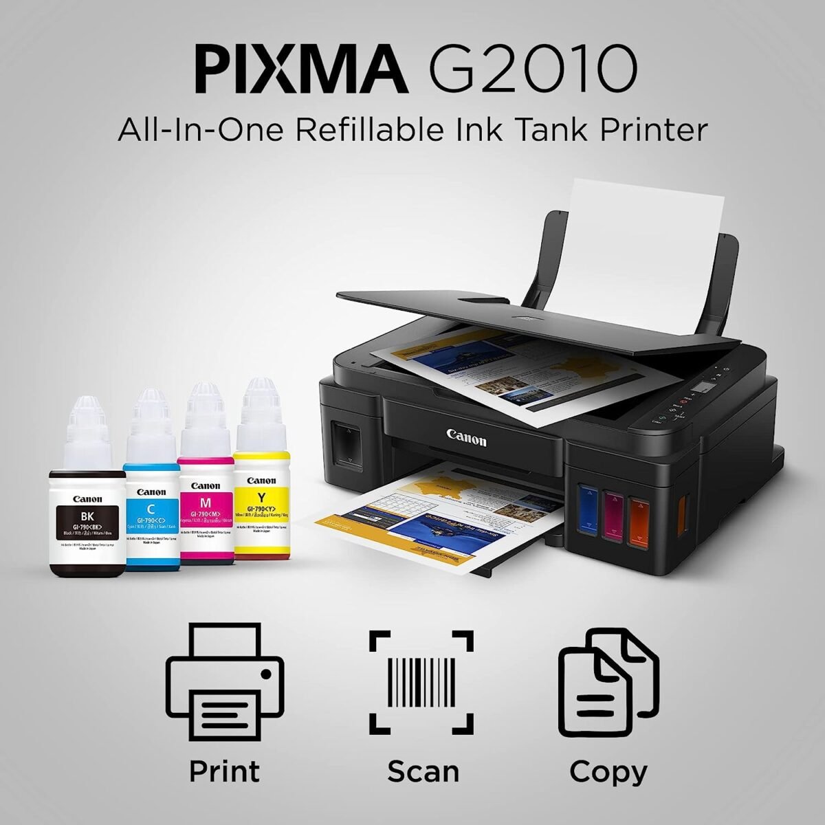 Canon PIXMA G2010 All-in-One Ink Tank Colour Printer - Home/Office, Black - Image 4