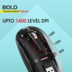 Zebion Bold Transparent Bluetooth Wireless Mouse Dual Mode RGB Black - Image 9