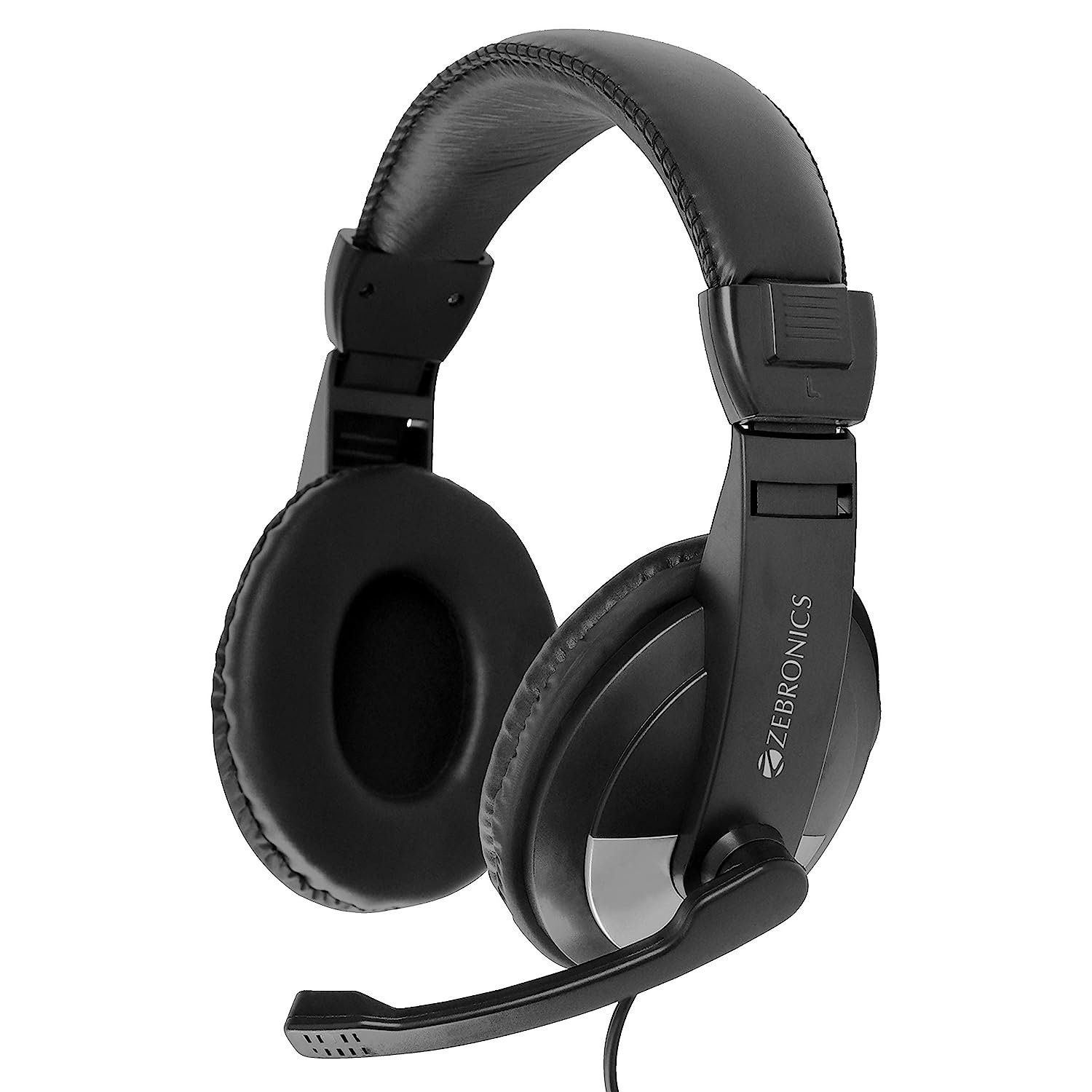 7179kqSfnAL._SL1500_.jpg Zebronics Zeb-200HM Wired On-Ear Headphones with Mic (Black) - Image 1