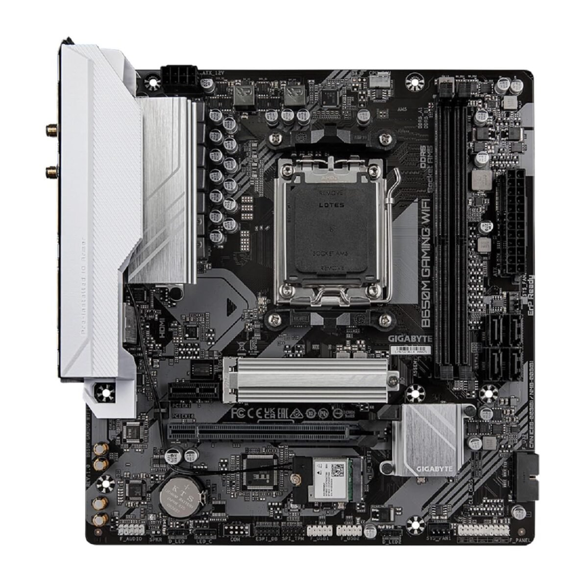 GIGABYTE B650M Gaming WiFi Micro ATX Motherboard, AM5 Socket, PCIe 4.0, DDR5, M.2 Slot, USB 3.2, WiFi & Bluetooth - Image 3