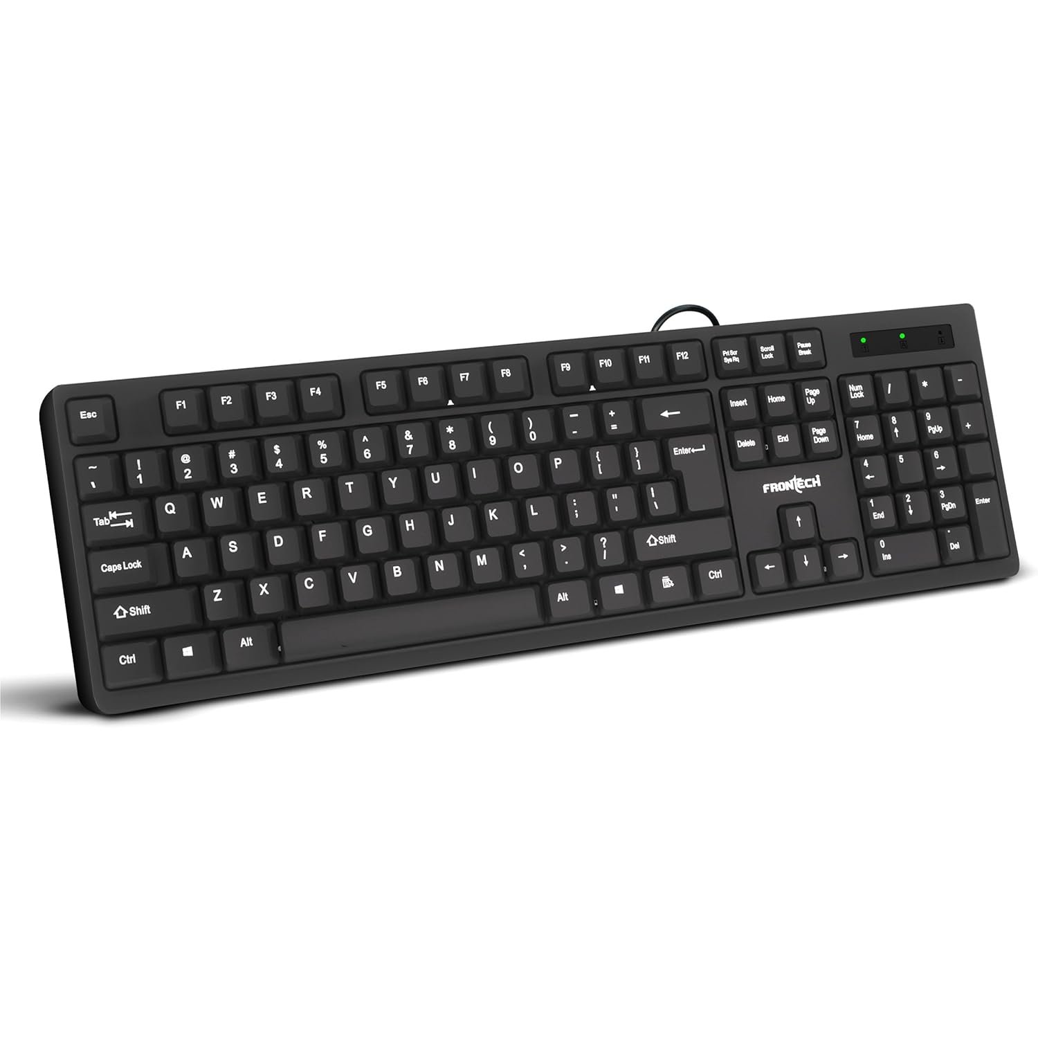 71AzqYBZsaL._SL1500_ FRONTECH KB-0047 Wired Keyboard 104 Keys USB Slim Design - Image 1