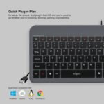 FINGERS ImperialCombo-D2 Wired Keyboard & Mouse Combo (Slim Design, Scissor Keys Laptop-Style Typing, Compact Size Layout, 1000 DPI, Windows | macOS | Linux Compatible), Jet Black - Image 4