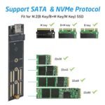 AdNet NVMe Enclosure PCIe M.2 2280 SSD Box, Type-C USB 3.1 Gen 2, 10Gbps Hard Disk Case with USB-C Cable – Black - Image 4