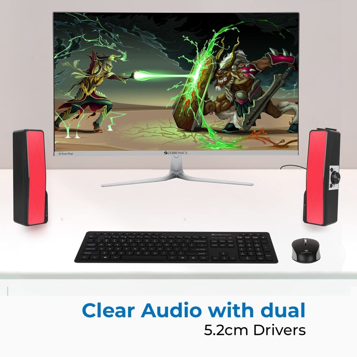 ZEBRONICS Wonder Bar 20 RGB Computer Speaker – 10W RMS, 2-in-1 Detachable Design, USB Powered - Image 6