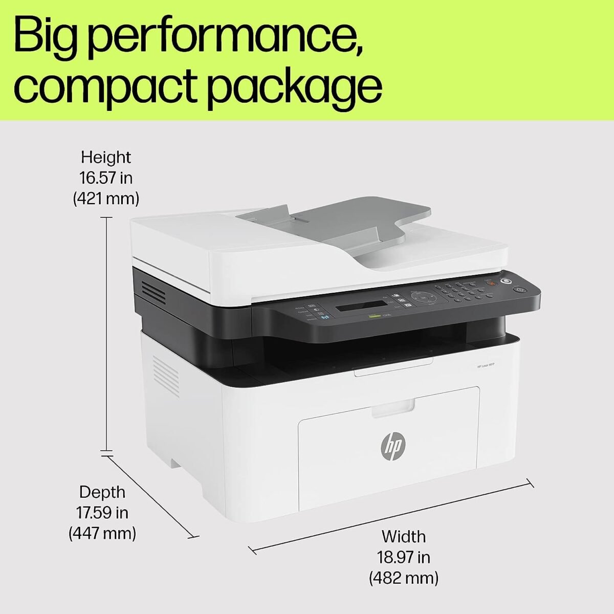 HP LaserJet 1188fnw Monochrome Wi-Fi Printer - Print Copy Scan Fax, ADF - Image 2