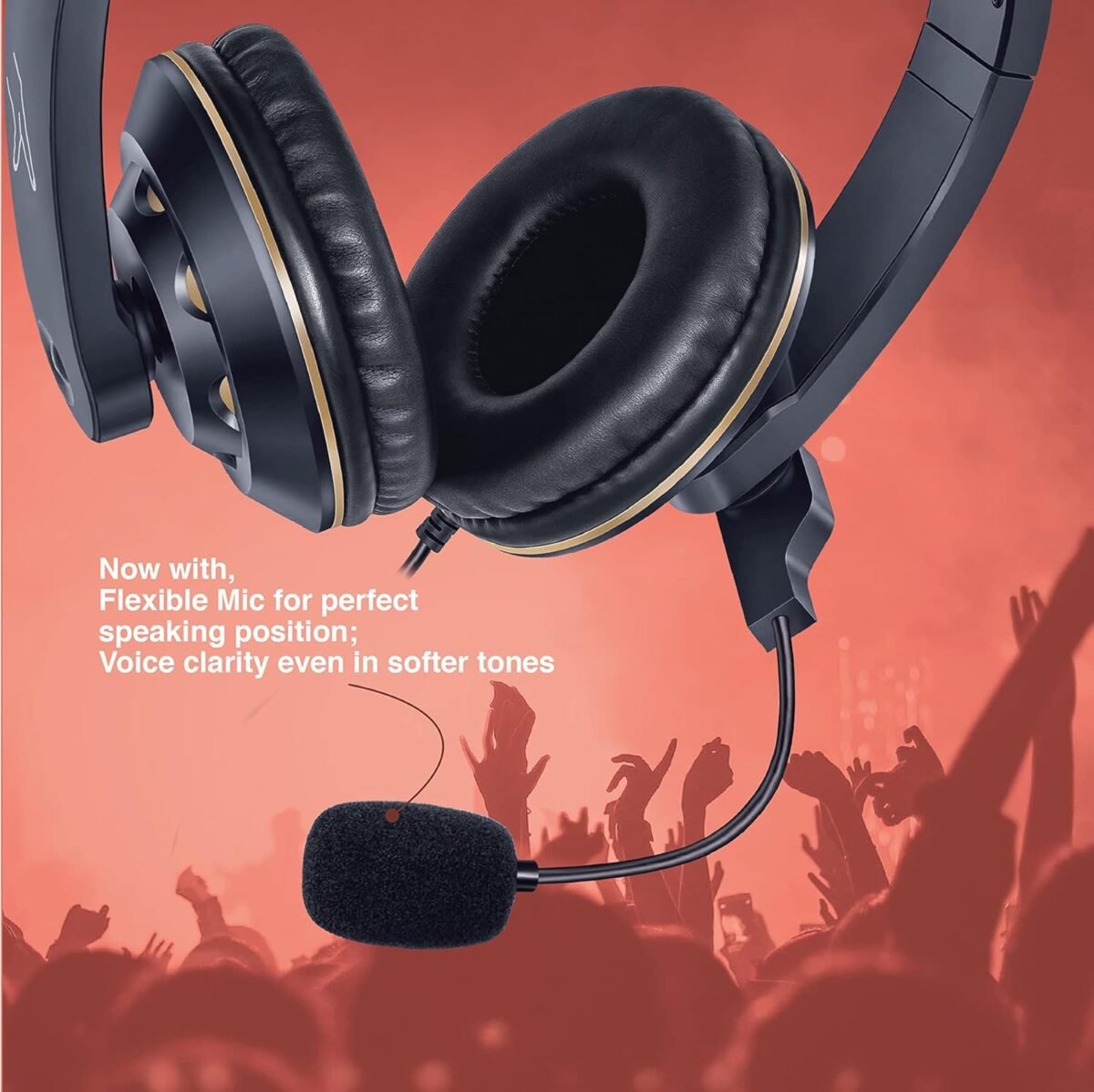 FINGERS USB-Tonic H9 Wired On-Ear Headset with Adjustable Mic - Image 3