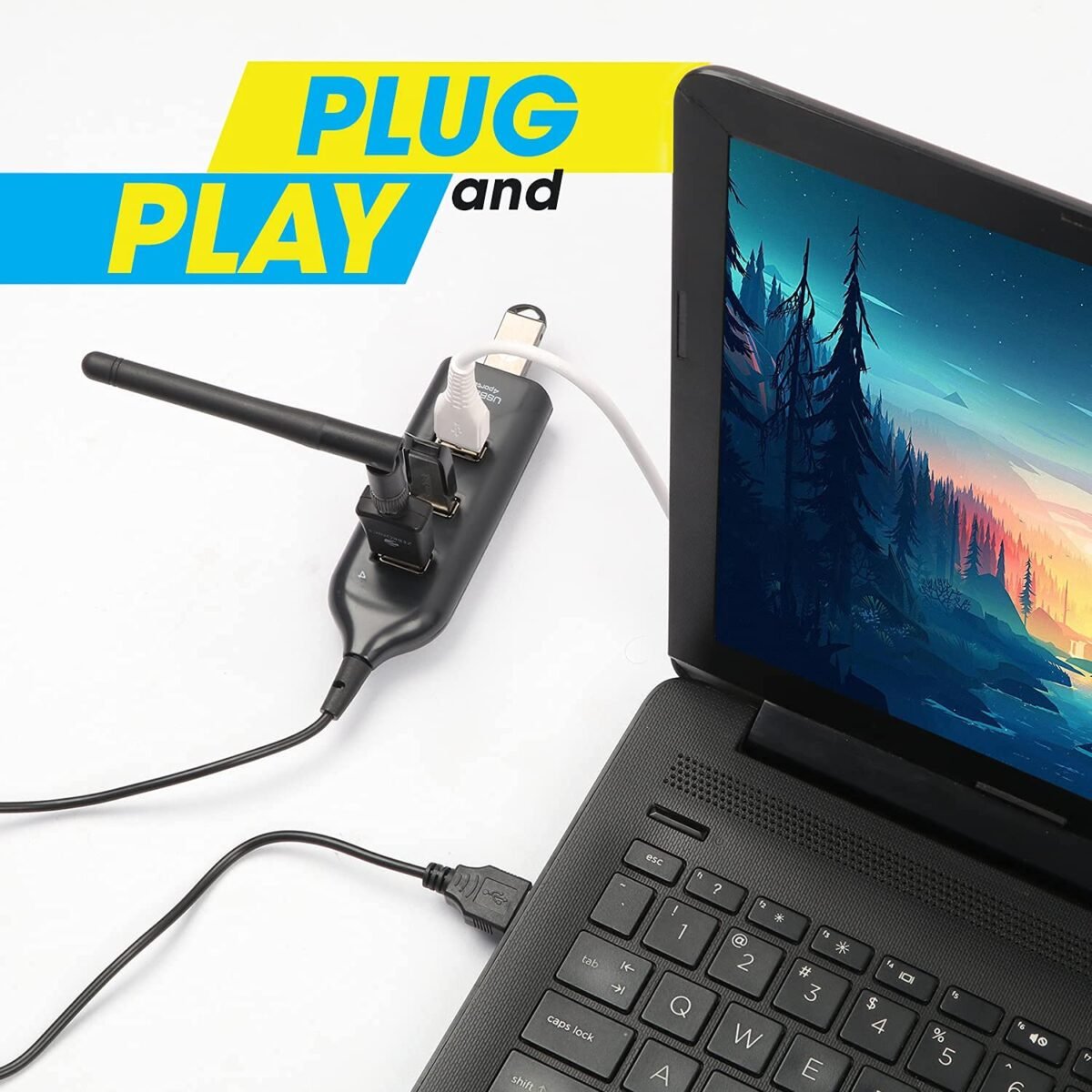 Zebronics ZEB-90HB USB Hub, 4 Ports, Pocket-Sized, Plug & Play - Image 3