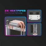 Ant Esports ICE-C200 CPU Cooler with Rainbow LED Fan - Intel LGA115X/LGA1200/LGA1700 & AMD AM4/FM2 - Image 3