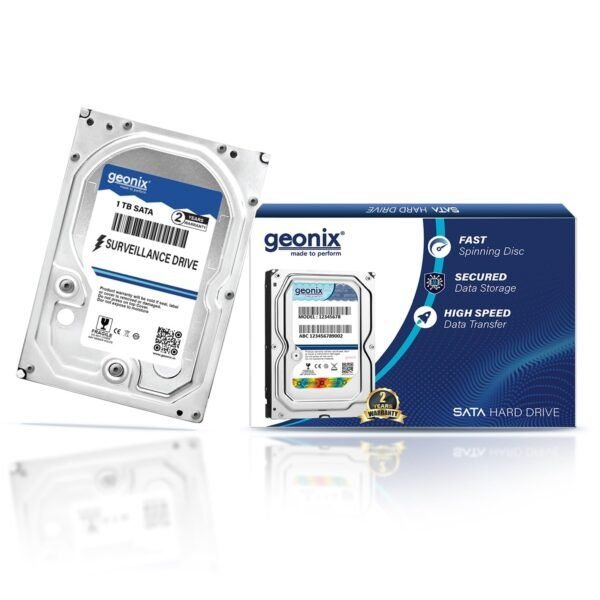 GEONIX 1TB 3.5 Inch SATA Hard Drive, 5400 RPM, 64MB Cache, 6Gb/s, 2-Year Warranty