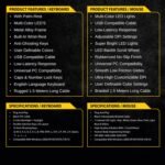 Ant Esports KM540 Gaming Backlit Keyboard & Mouse Combo, LED Wired, Ergonomic with Wrist Rest, Black - Image 4