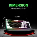Ant Esports MK1400 Pro Backlit Wired Gaming Keyboard, Mixed Color Lighting, White & Black Double Injection Keycaps – Black - Image 7