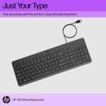 HP 150 Wired Keyboard - Quick, Comfy, Ergonomic Design - Image 5