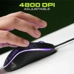 TAG Gamerz Fusion RGB Gaming Mouse Black – 4800 DPI, 6 Buttons - Image 2