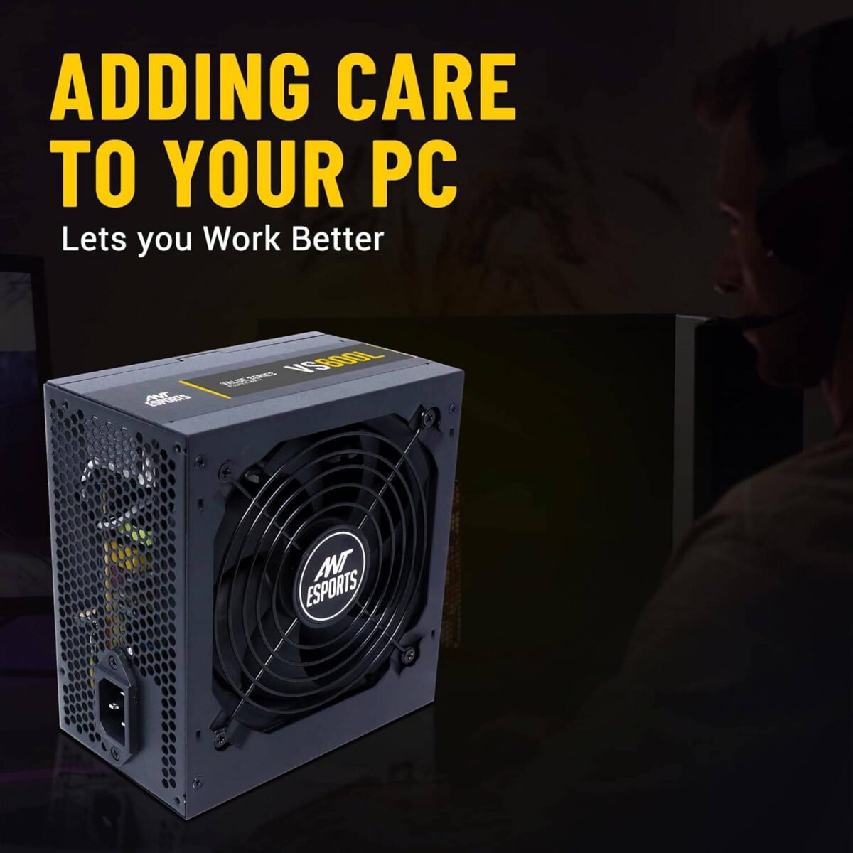 Ant Esports VS600L 600W Gaming Power Supply - Non-Modular, Silent 120mm Fan, PCIe Support - Image 7
