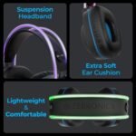 Zebronics Jet PRO Wired Gaming Headphone, LED, 40mm Drivers, 2m Cable, Mic - Image 5