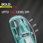 Zebion Bold Transparent Bluetooth Wireless Mouse Dual Mode RGB Blue - Image 3