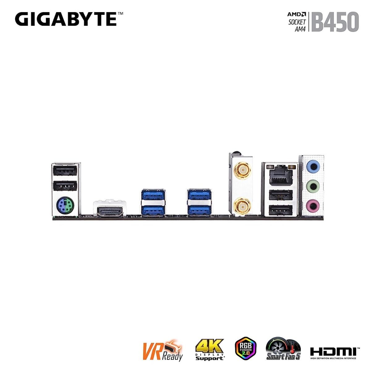 Gigabyte B450M DS3H WiFi MicroATX Motherboard - Socket AM4, DDR4 - Image 2
