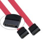 SATA III Data Cable for HDD, SSD, CD Drive, CD Writer - Red (Pack of 2) - Image 2