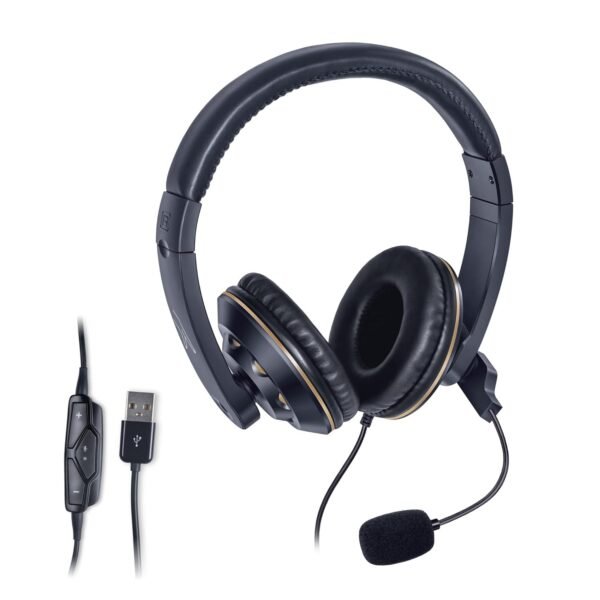 FINGERS USB-Tonic H9 Wired On-Ear Headset with Adjustable Mic