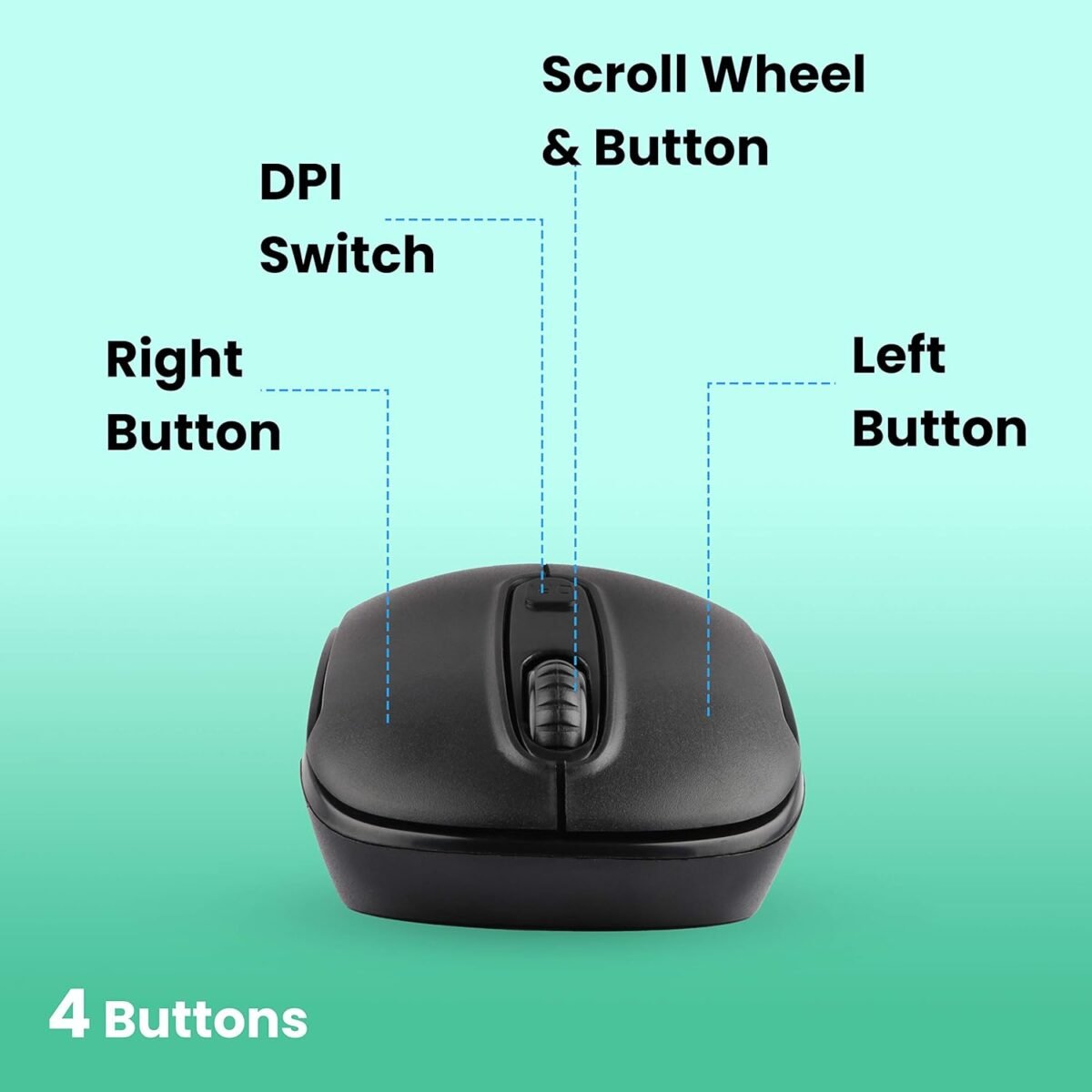 ZEBRONICS Zeb-Dash Plus 2.4GHz Wireless Mouse (1600 DPI) - Image 5