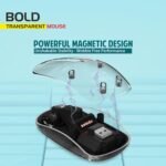 Zebion Bold Transparent Bluetooth Wireless Mouse Dual Mode RGB Black - Image 7