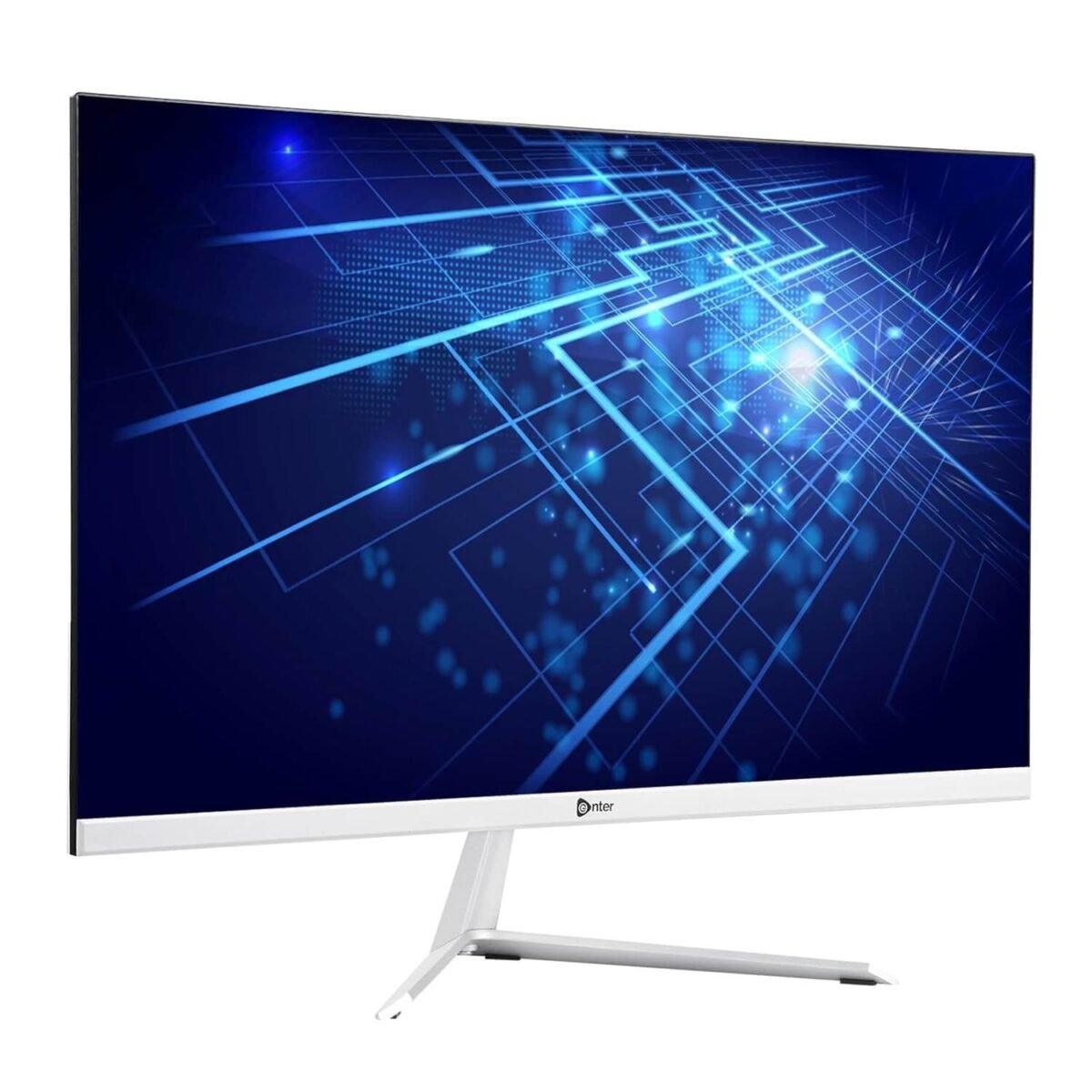 Enter A012 21.5" HD LED Monitor, 75Hz, 1080p, HDMI & VGA, Wall Mountable (White-Silver) - Image 2