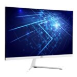 Enter A012 21.5" HD LED Monitor, 75Hz, 1080p, HDMI & VGA, Wall Mountable (White-Silver) - Image 2