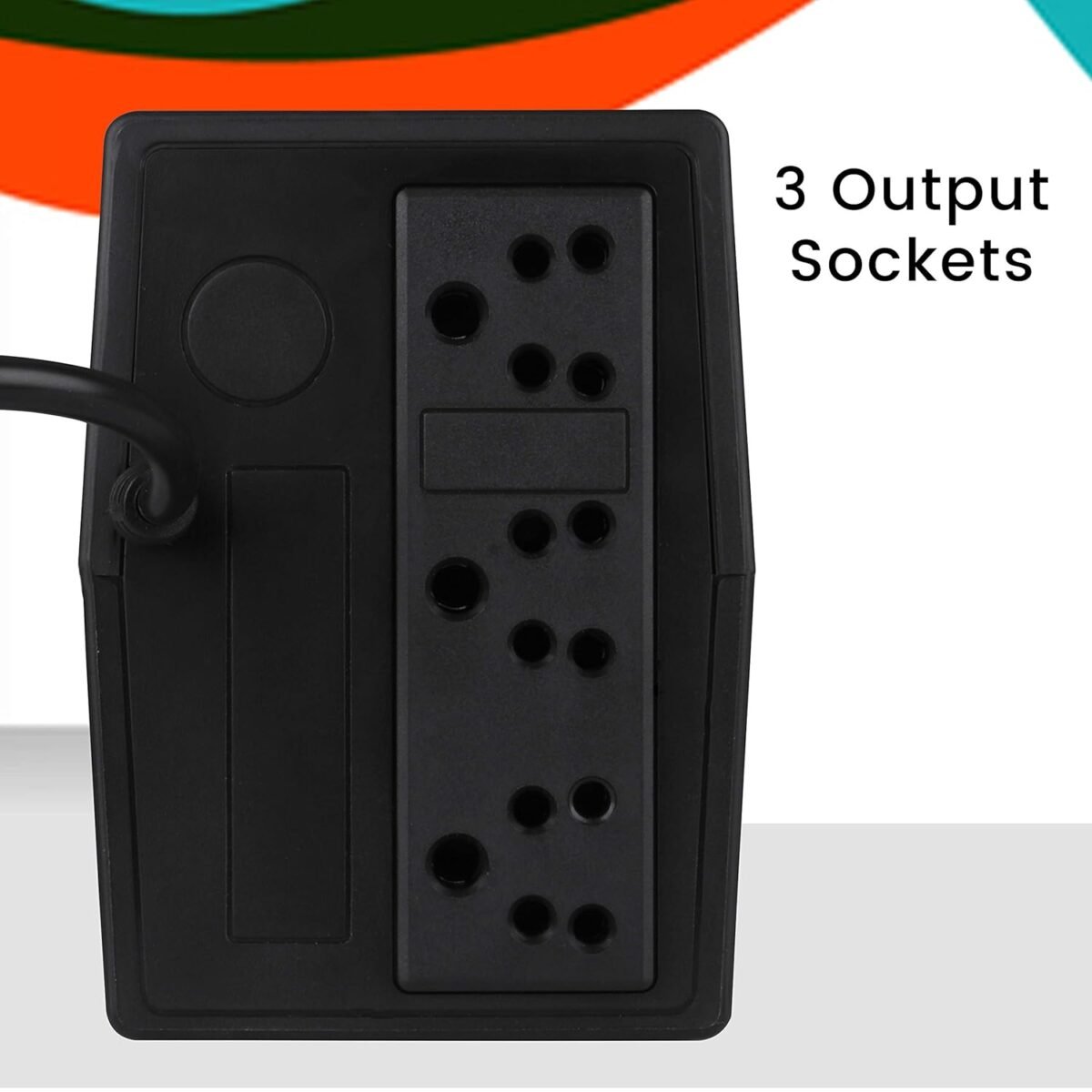 ZEBRONICS Zeb-U725 600VA UPS - Automatic Voltage Regulation, Black - Image 2