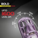 Zebion Bold Transparent Bluetooth Wireless Mouse Dual Mode RGB Lilac - Image 2