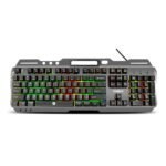 FRONTECH KB-0049 Wired Gaming Keyboard with Rainbow Backlight (Grey & Black)