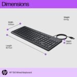 HP 150 Wired Keyboard - Quick, Comfy, Ergonomic Design - Image 3