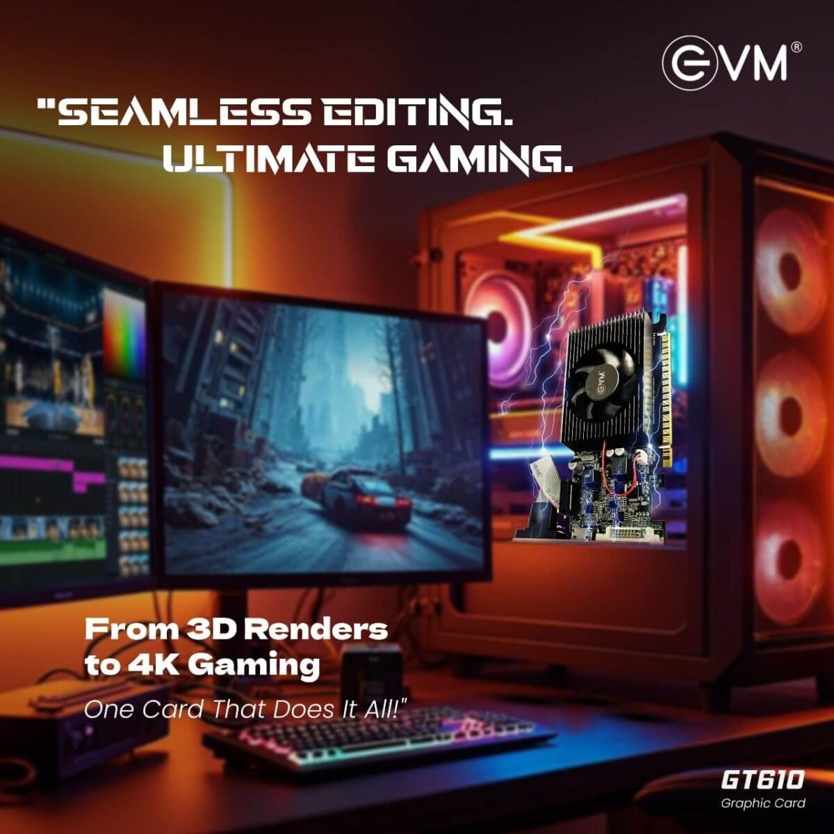 EVM GeForce GT 610 2GB DDR3 Graphics Card – VGA, HDMI, DVI (3-Year Warranty) - Image 2