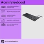 HP 150 Wired Keyboard - Quick, Comfy, Ergonomic Design - Image 4