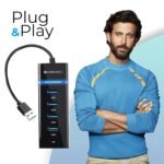 Zebronics 300HB 4 Port USB 3.0 Hub High Speed Data Transfer Plug & Play - Image 2