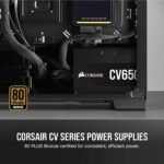 Corsair CV650 650W 80 Plus Bronze Non-Modular Power Supply - Black - Image 3