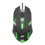 Ant GM46 Wired Optical Gaming Mouse Black – 2400 DPI RGB USB Gaming Mouse for PC & Laptop