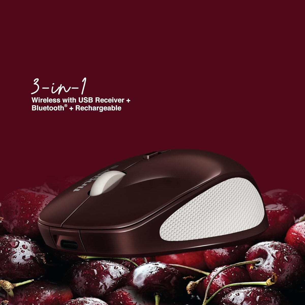 FINGERS CherryGrip Wireless Mouse 3-in-1 Bluetooth Rechargeable - Image 4