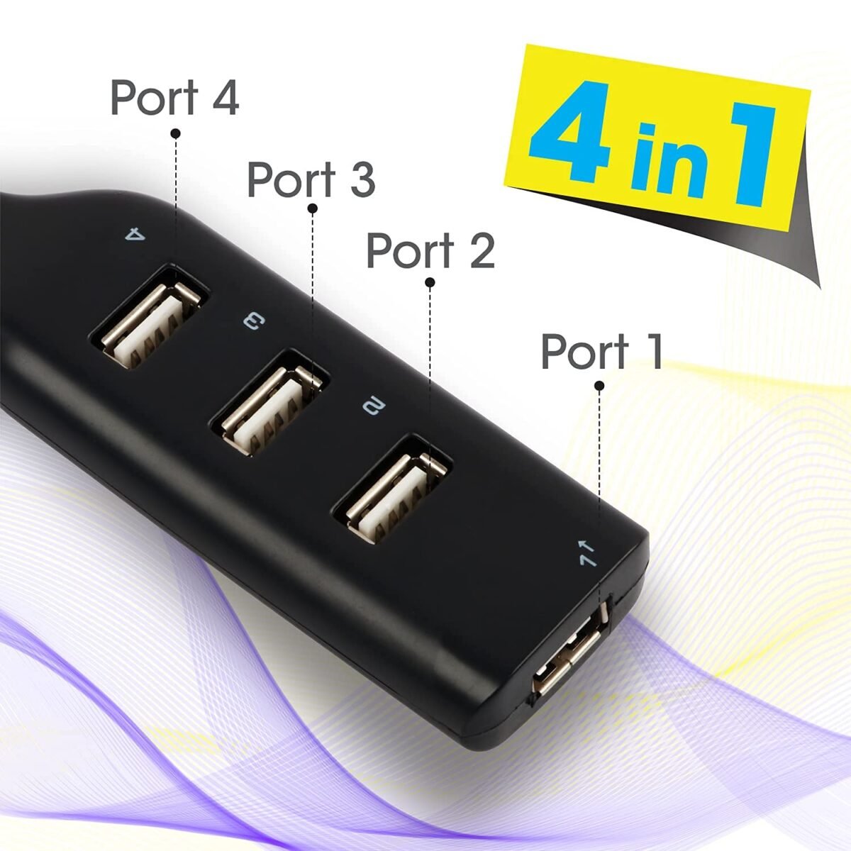 Zebronics ZEB-90HB USB Hub, 4 Ports, Pocket-Sized, Plug & Play - Image 4